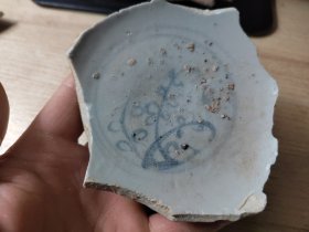 明代 永乐时期青花月影梅大碗瓷片标本