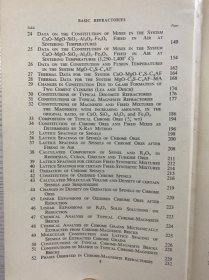 Basic Refractories：Their Chemistry and Their Performance 耐火材料：化学性质和性能 （1950年英文版）32开（精装如图、内页干净）