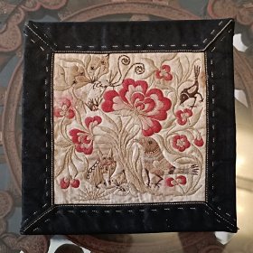 清末民国手工老绣片