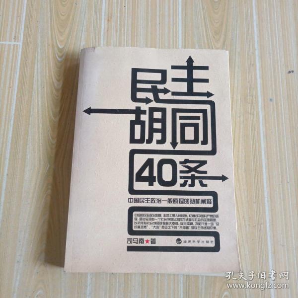 民主胡同40条：中国民主政治一般原理的随机阐释