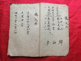 线装古旧书，手抄本，共抄14筒子页，尺寸约：19.5*12.5cm