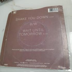 基本未使用7寸黑胶唱片Gregory Abbott，经典七寸单曲shake you down/wait until tomorrow，可复制产品，售出非假不退。