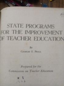 1946年原版英文书《State programs for the improvement of teacher education》书名《改善教师教育的国家计划》大32开本、精装丶379页