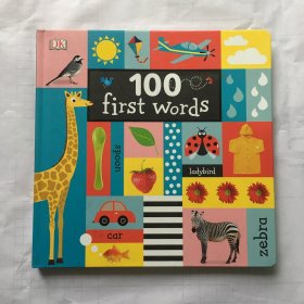 现货  英文原版 DK 100 First Words 100个单词DK百科图解词典超大开本  精装