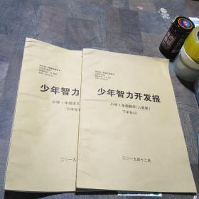 少年智力开发报小学1年级（人教版）下半年：语文，数学，2019年12月