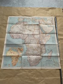 Africa 国家地理杂志地图1943年2月 非洲