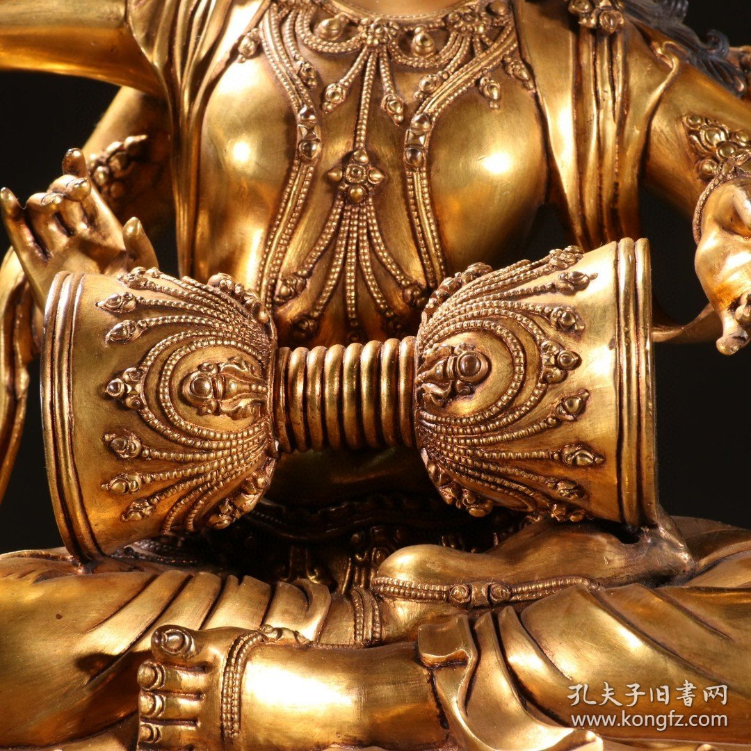 明 铜鎏金佛母造像