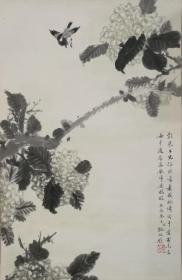 秦绳祖花鸟画---团圆小雀