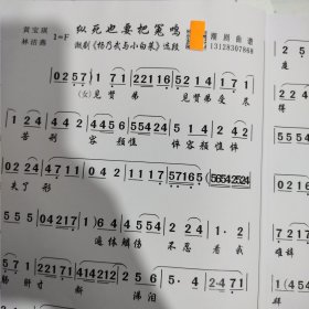 纵死也要把冤鸣《杨乃武与小白菜》黄宝琪 林洁燕 潮剧曲谱 广东汕头潮剧院潮剧团专业 潮汕潮剧唱段大全剧本简谱