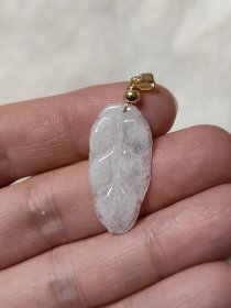 天然缅甸翡翠金枝玉叶吊坠质地莹润寓意吉祥品相如图按图发货一物一图D015