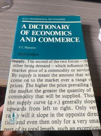 A DICTIONARY OF ECONOMICS AND COMMERCE,原版英文书