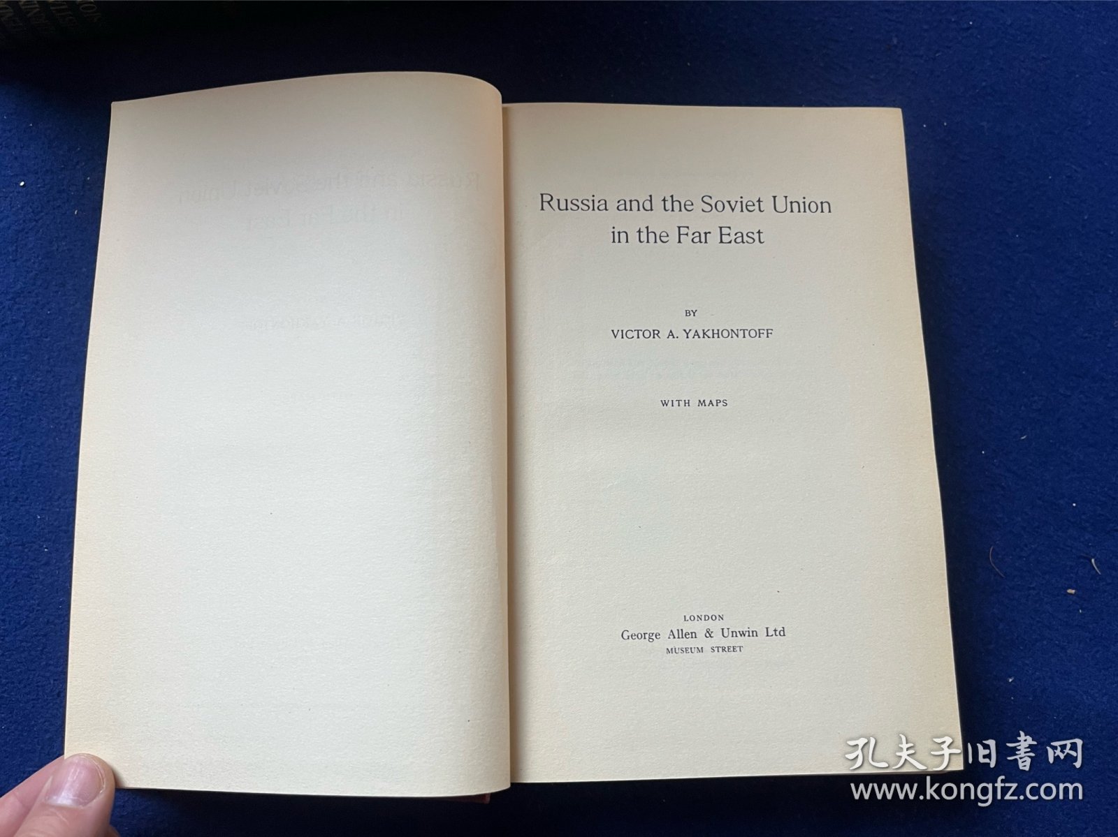 1932年英文版《Russia and the Soviet Union in the Far East》俄国与苏维埃在远东（中国）