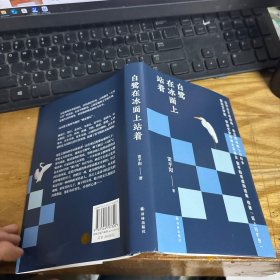 白鹭在冰面上站着