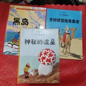 丁丁历险记：金钳螃蟹贩毒集团、黑岛、神秘的流星 （彩图版）（3本合售）