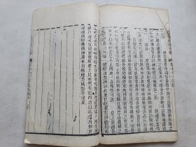 线装册《皇朝经世文编》兵政.顾炎武(家兵,禁兵器),赵翼(将帅家,古来用兵兵多者败,明边省攻勦兵数最多,用兵有御史核奏),李绂(戊戌武 会试策问),顾栋高,鲁之裕(选兵论),陆世仪(论兵制),徳舒等文章,轻微破损,有水渍,31页,尺寸15x25.5cm.自然老旧,不议价.