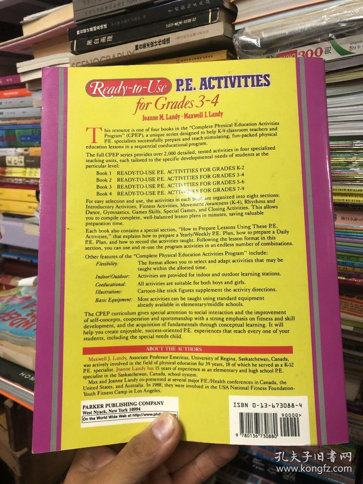 Ready-To-Use P.E.Activities for Grades 3-4 原版外文
