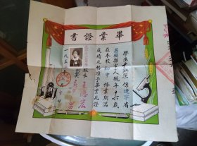 毕业证书 辽宁省昌图中学 带黑白照片