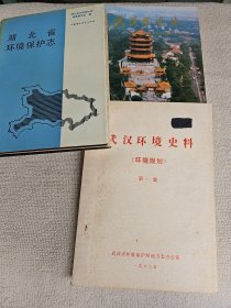 武汉环境志 湖北省环境保护志 武汉环境史料,环境规划第一集 3册合售