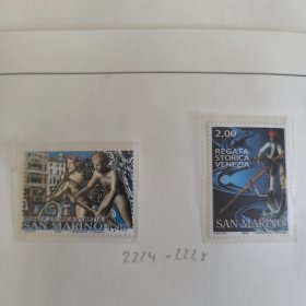 SAN145圣马力诺邮票2005.26.八月。民俗节日 威尼斯历史赛舟会。 来自穆拉诺的Lucio Bubacco大师的玻璃雕像 新 2全