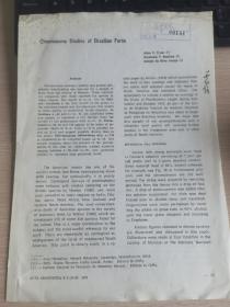 一份早期的国外植物学资料，首页上有已故植物学家吴征镒院士签名