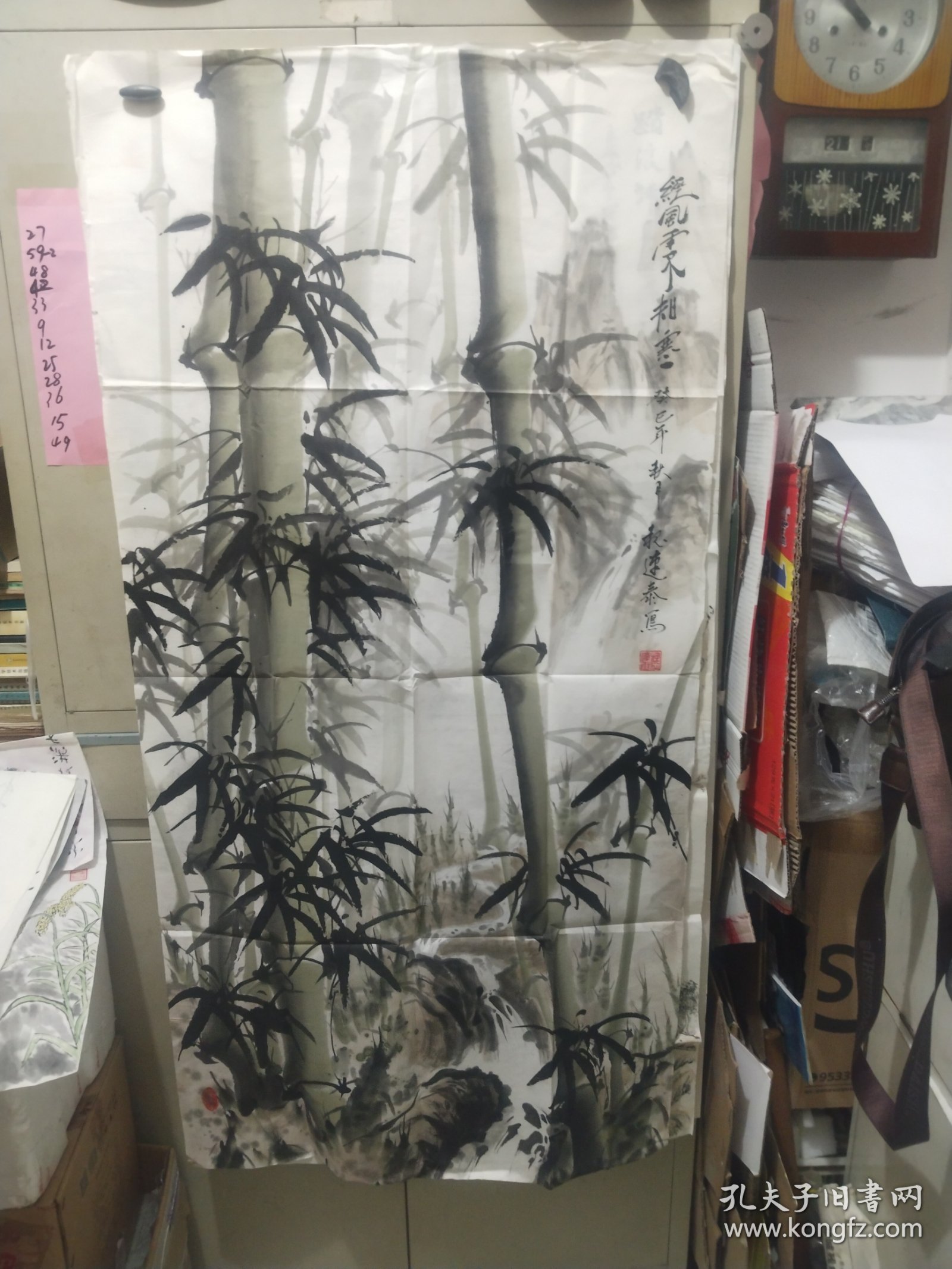 展览下架字画作品《ZH0728 魏连泰美术作品： 经风雪不知寒图（四尺整张）》长128厘米，宽68厘米，用笔老道，懂字画者鉴之！