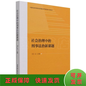 社会治理中的刑事法治新课题