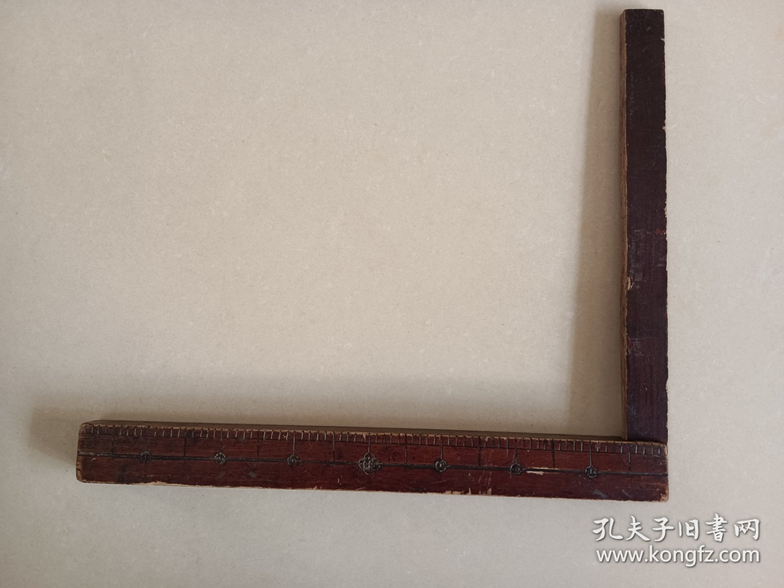 老拐尺 手工刻度 两端接处是活的