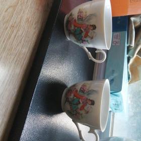 茶杯一对 红楼梦题材
