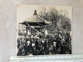 民国抗战时期天津日租界大和公园音乐堂原版老照片