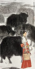米金锁 中美协会员 甘肃省美协理事，八尺作品 尺寸：245x120cm！