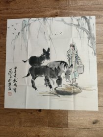 国画驴图 黄胄：1925年3月31日生于保定蠡县，1997年4月23于北京逝世，中国画驴第一人，中国画艺术大师，社会活动家，收藏家。