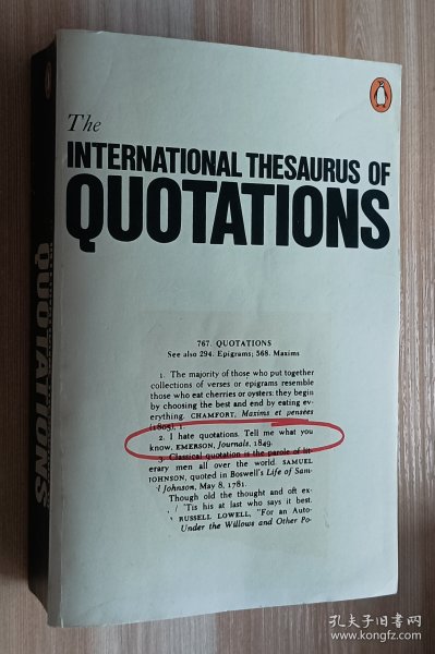 英文书 The International Thesaurus of Quotations (Penguin reference) Paperback by Rt Tripp (Author)