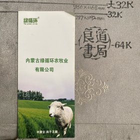 企业宣传册：内蒙古绿循环农牧业有限公司简介（32开全彩铜版纸印刷共6面三折页合订）