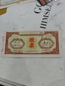 江苏省如皋城效供销合作社股票1951