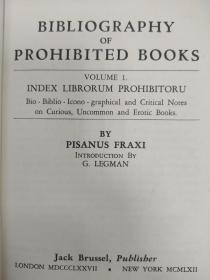 珍贵资料 BIBLIOGRAPHY OF PROHIBITED BOOKS 布封精装三厚册 带函套 毛边本 限量1000部