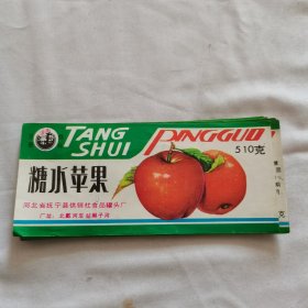 罐头食品标《洋河牌：糖水苹果》