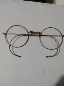 民国时期金丝水晶眼镜，标有18K