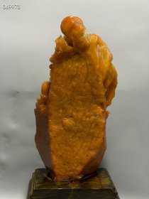 珍品旧藏．精品寿山石田黄石摆件。【悟道】摆件 原石雕刻 石质温润细腻