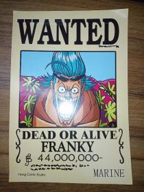 WANTED——DEAD OR ALIVE （FRANKY）【英文漫画卡片】