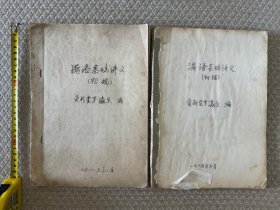 （全两册）满语大家爱新觉罗·灜生著《满语基础讲义（初稿）》上册满语语音，下册满语课文和语法，内有朱笔使用痕迹，（荆州满族联谊会藏）。支持代开发票。