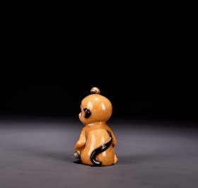 旧藏清粉彩猴子鼻烟壶