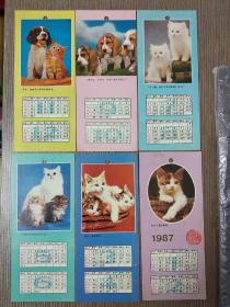 《动物世界猫和狗》 1987年年历片