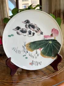 景德镇著名画家陈先水手绘的瓷盘