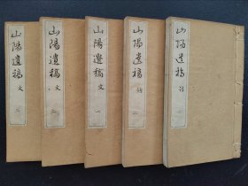 《 山阳遗稿 》一涵5册全（诗7卷，文10卷）  赖山阳汉诗文集  明治12年（1879年）