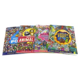 英文原版 Where's the Poo? The Super Activity Suitcase 便便在哪 4盒装 英文版 进口英语原版书籍