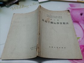 水运干线运价里程表