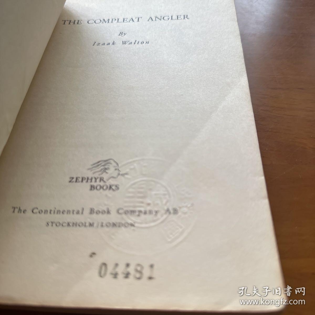 The Compleat Angler 沃尔顿《垂钓大全》，董桥爱读书，国立西北大学旧藏 藏书钢印