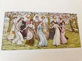 1921年《凯特格林纳威原画集》礼品画册 手工纸装帧 含原书衣