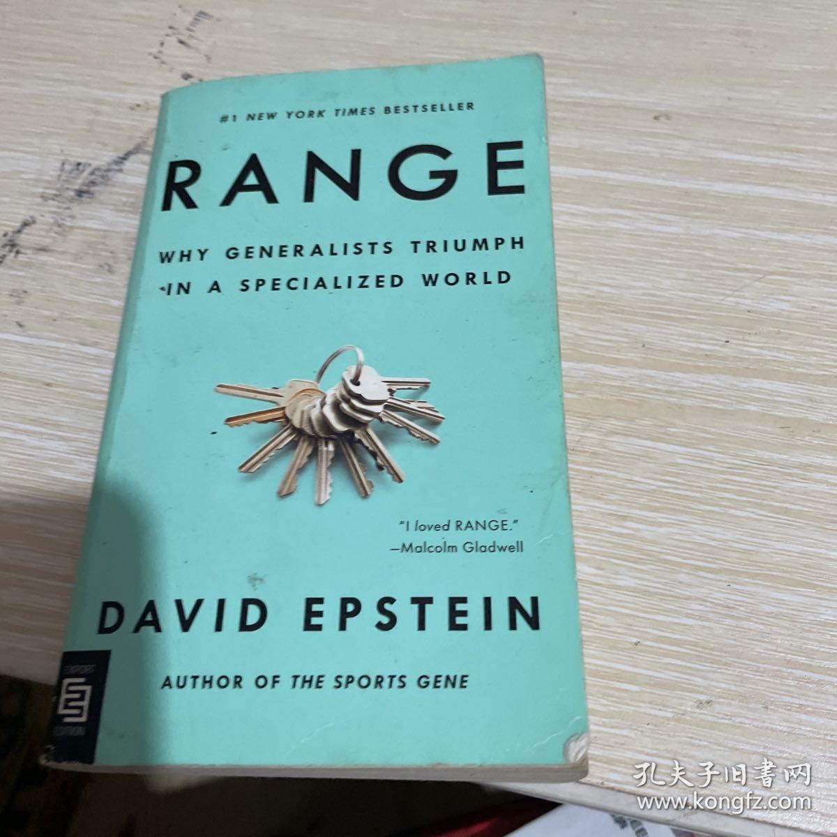 英文原版 通才 美国版 David Epstein 跨能制胜 Range: Why Generalists Triumph in a Specialized World