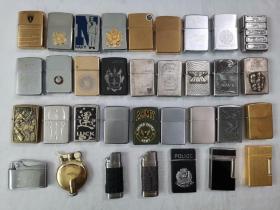 收藏   打火机 美国ZIPPO  等等 ，34只合售